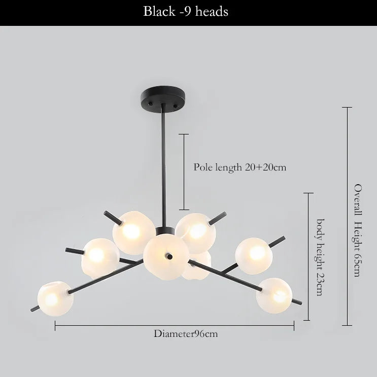 suspension moderne en verre pour décoration intérieure élégante - vue 10 sur 12