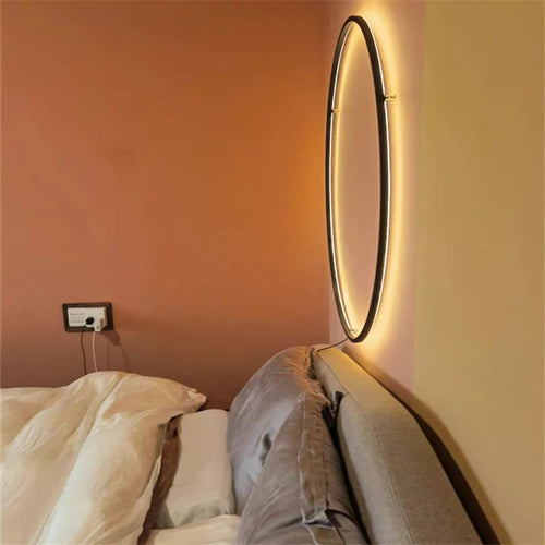 applique murale à led en forme d'anneau pour décoration moderne - vue 2 sur 10