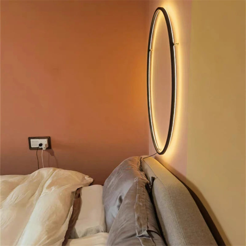 applique murale à led en forme d'anneau pour décoration moderne - vue 1 sur 10