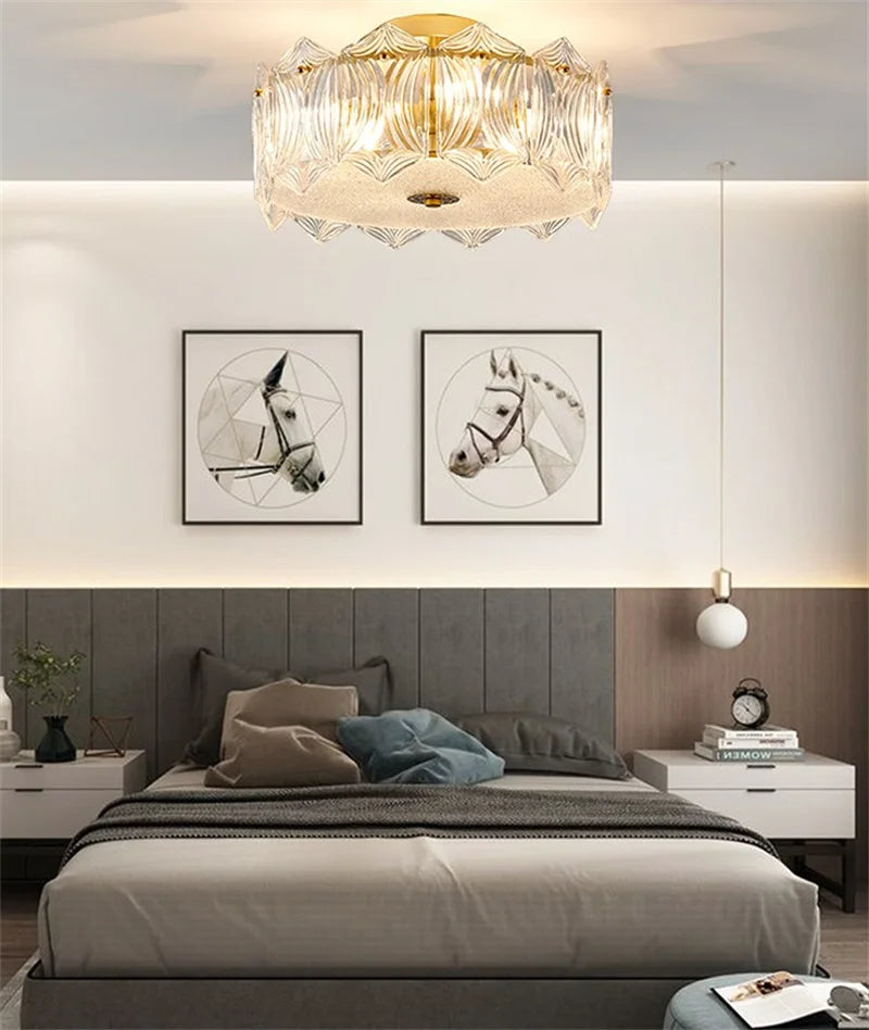plafonnier en cristal moderne pour éclairage intérieur élégant - vue 6 sur 6