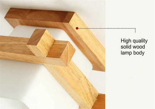 plafonnier japonais en verre et bois pour intérieur moderne - vue 7 sur 8