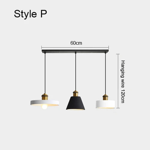 lustre moderne minimaliste style industriel pour décoration intérieure