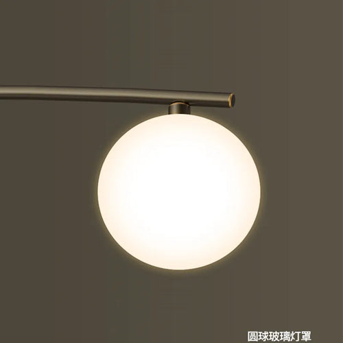 lustre en or avec boule de verre pour éclairage intérieur - vue 8 sur 12