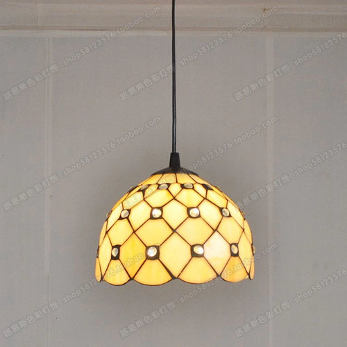 lustre en vitrail style tiffany pour éclairage décoratif antique