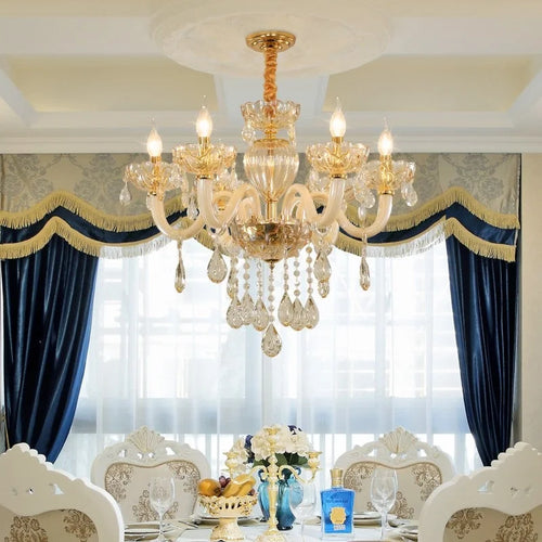 lustre en cristal européen créatif pour ambiance luxueuse - vue 3 sur 5