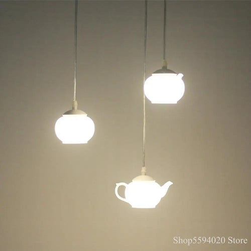 lustre créatif en forme de théière design moderne suspendu