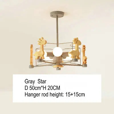 Suspension LED diamant bois Etoile - vue 10 sur 11