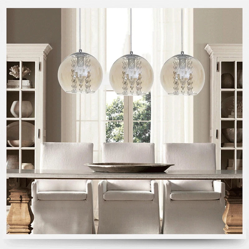suspension moderne en verre pour décoration intérieure élégante - vue 5 sur 9