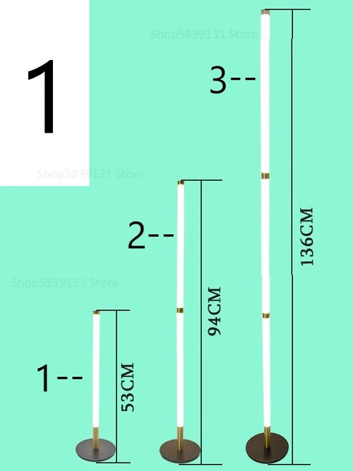 lampadaire d'angle moderne démontable avec lumière sur pied - vue 12 sur 15
