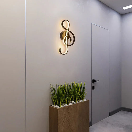 applique murale led en forme de clé de musique - vue 4 sur 8