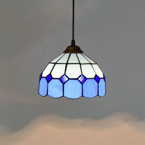 Bohême rétro européen coloré Tiffany verre lustre lustre Bar Restaurant créatif Rural porche méditerranéen lustre - vue 16 sur 28