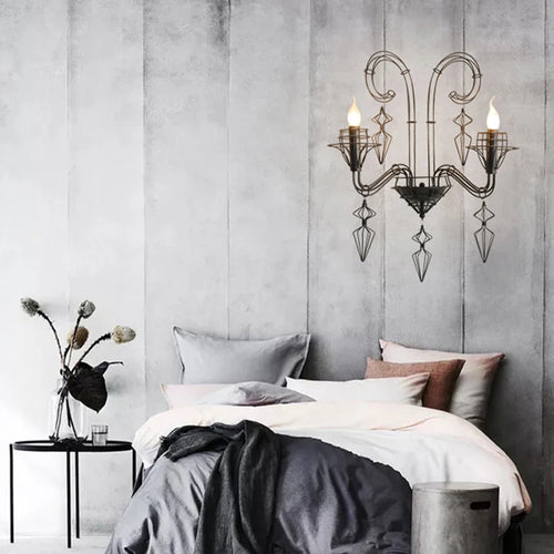 lustre design baroque noir et blanc pour éclairage intérieur - vue 7 sur 6