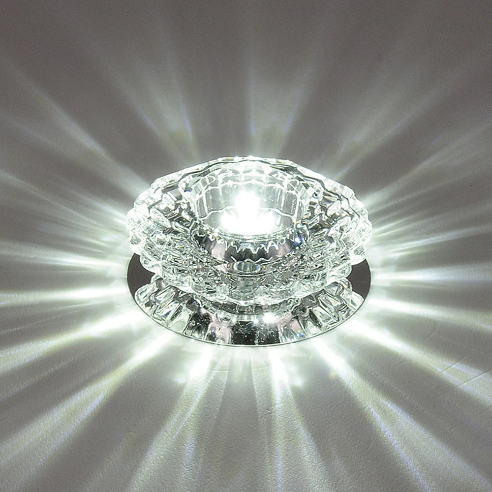 plafonniers modernes en cristal décoratifs lumière allée - vue 7 sur 7