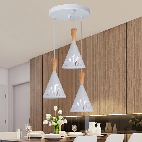 suspension loft vintage avec abat-jour industriel moderne - vue 5 sur 13