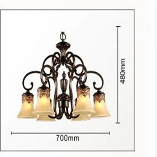 lustre luxueux 6 bras style européen pour décoration élégante - vue 13 sur 16