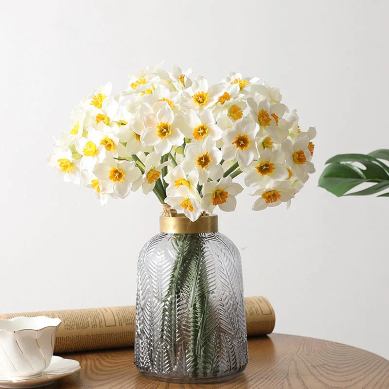 décoration florale en fausses fleurs pour salon mariage - vue 2 sur 8