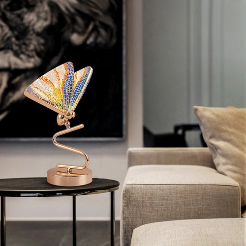 lampe à poser papillon design moderne veilleuse créative luminaire luxe - vue 3 sur 12