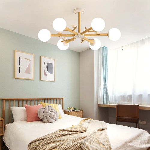 Lustres nordiques pour salon chambre cuisine verre Led lampe suspendue éclairage oiseau décor lampe moderne lustres de plafond - vue 4 sur 9