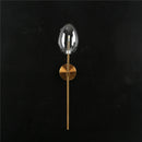 applique murale led moderne avec abat-jour en verre transparent
