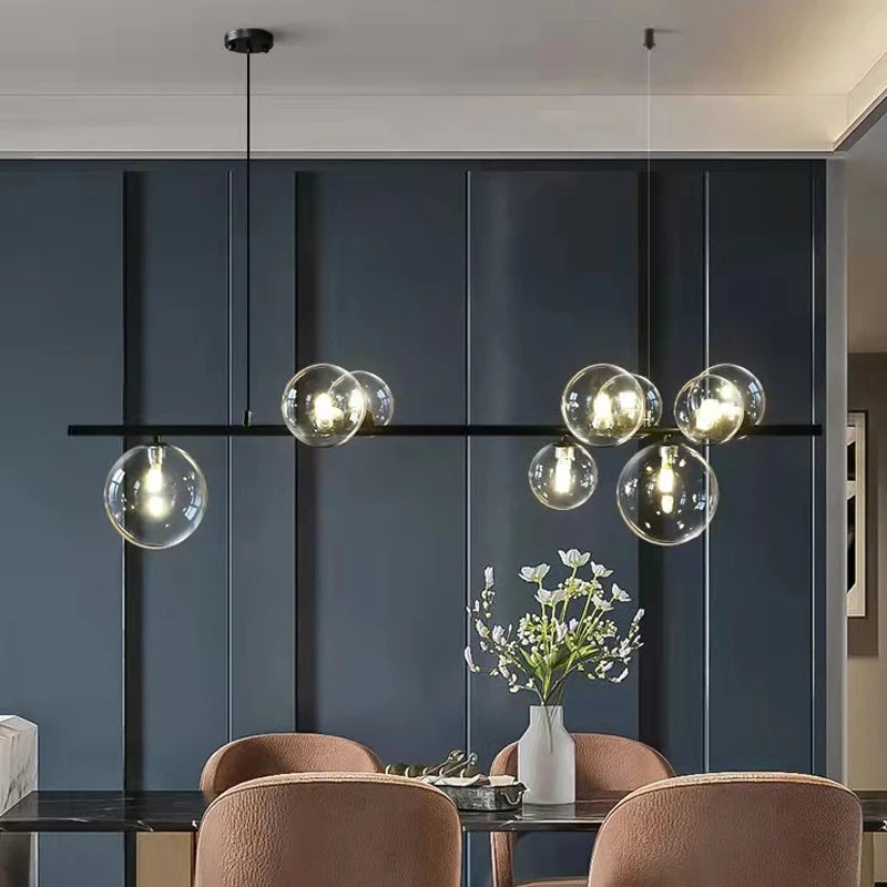 lustre à led nordique pour cuisine bureau et étude - vue 3 sur 8