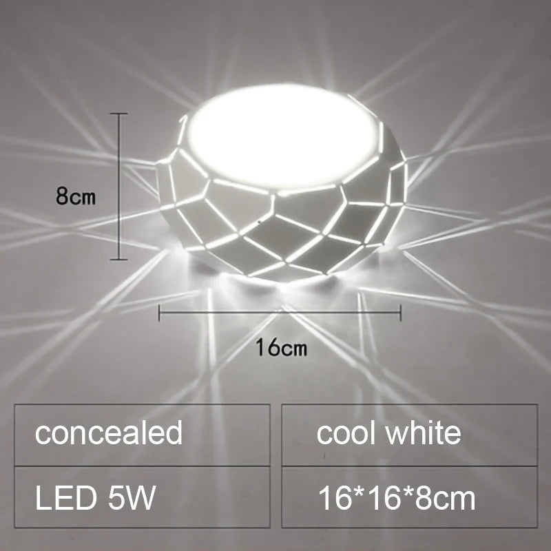 Plafonnier LED moderne simplicité 5W 12W - vue 16 sur 18