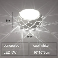 plafonnier led moderne avec gradation et trois variantes de lumière