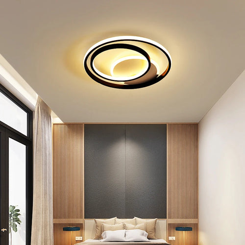 plafonnier led rond avec télécommande pour intérieur moderne - vue 5 sur 12