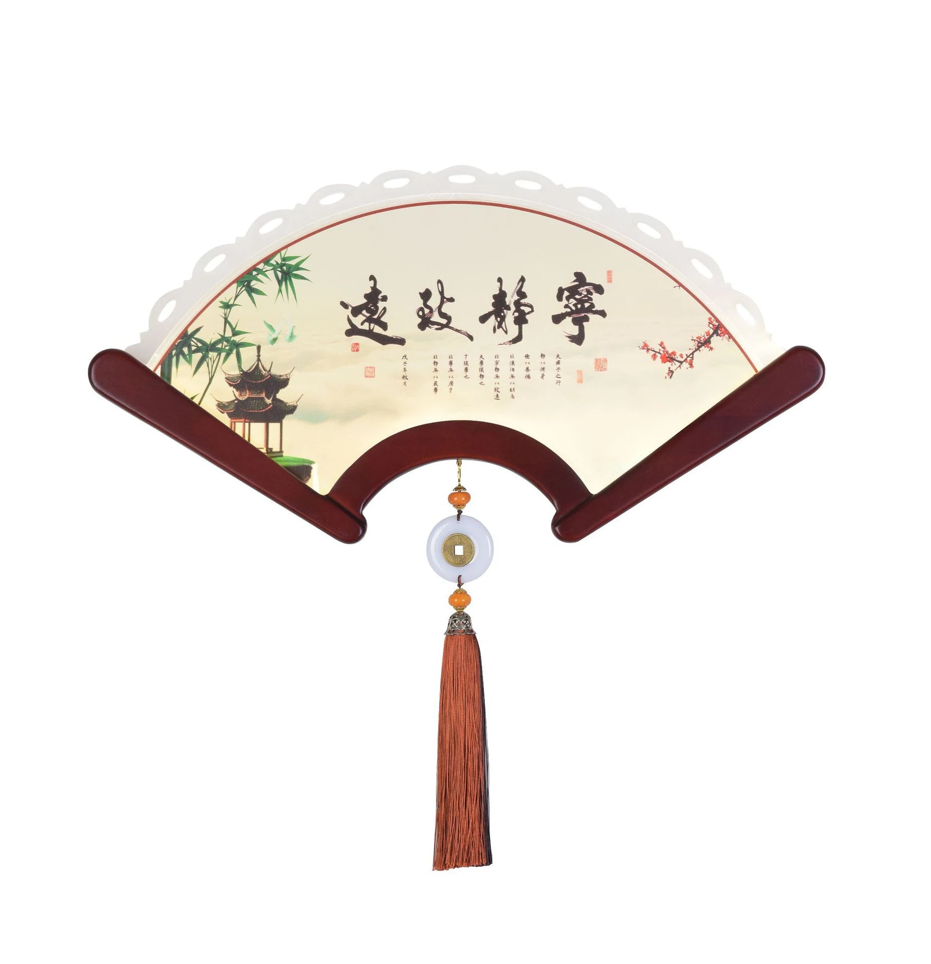 applique murale en bois éventail style rétro japonais à LED - vue 18 sur 18