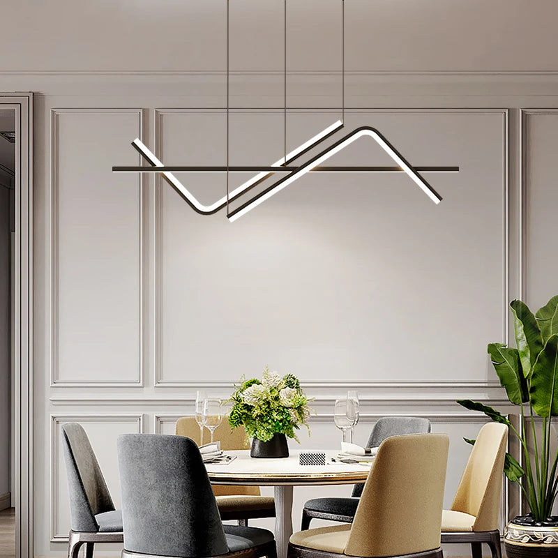 lustre led moderne pour restaurant hôtel café bureau - vue 3 sur 8