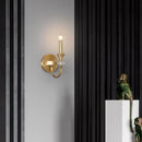 applique murale en cristal lampe à bougie led en cuivre à double tête