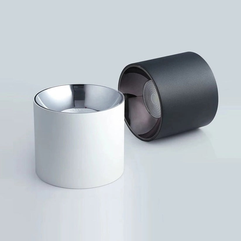Spot LED moderne cylindrique en métal Chester - vue 3 sur 6