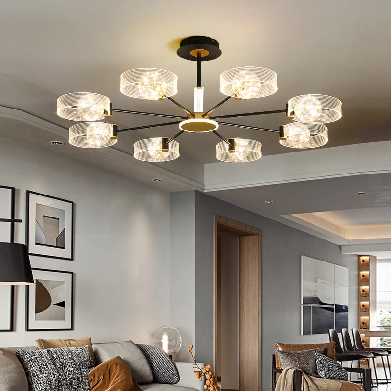lustre led design pour intérieur moderne et élégant - vue 4 sur 10