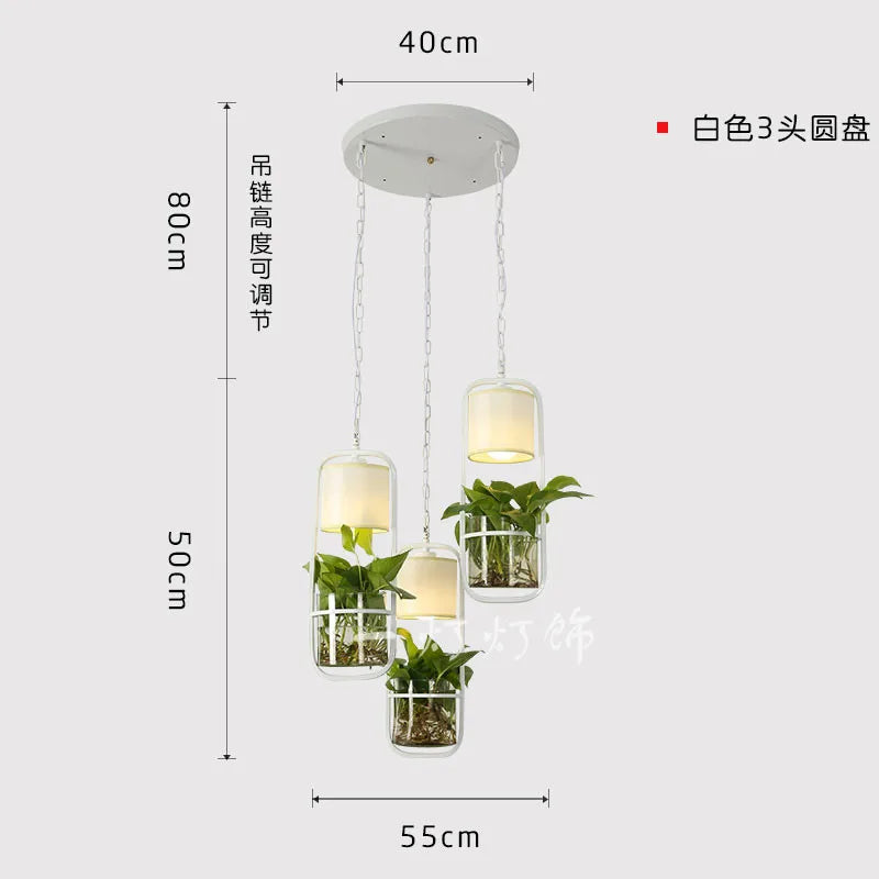 suspension moderne en forme de plante chinoise pour bar et restaurant - vue 12 sur 13