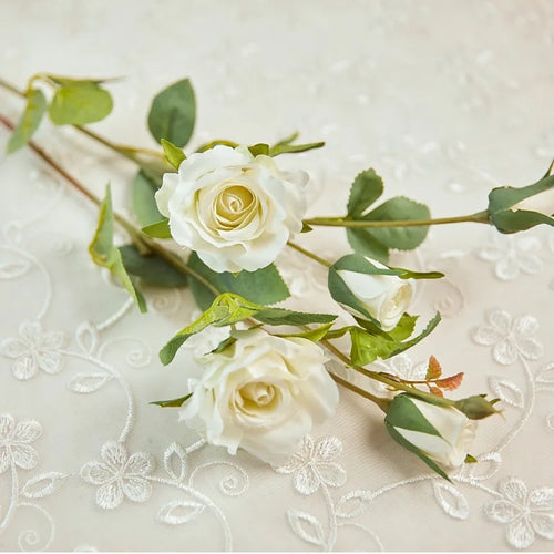 fleurs de roses artificielles en soie pour mariage et décoration - vue 12 sur 14