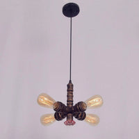 lustre industriel vintage en tuyau d'eau style steampunk led