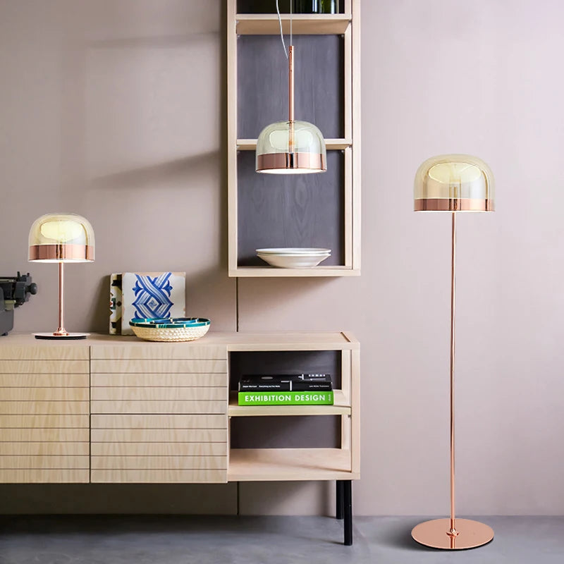 lampes de table nordiques en verre coloré pour intérieur élégant - vue 4 sur 18