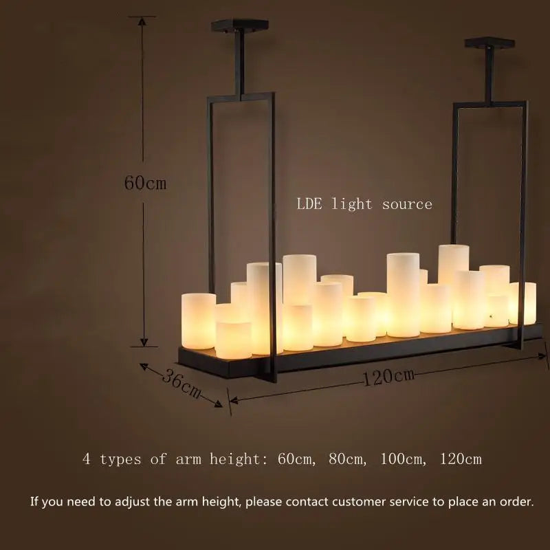 Nordique luxe salle à manger lustre intérieur salon table à manger lampes en verre simple cuisine île LED lustre éclairage - vue 10 sur 20