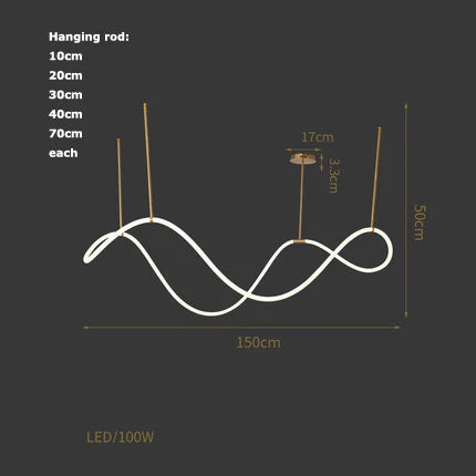 suspension design en forme de notes de musique élégantes - vue 12 sur 22