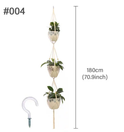suspension en macramé pour pots de fleurs décoratifs - vue 13 sur 20