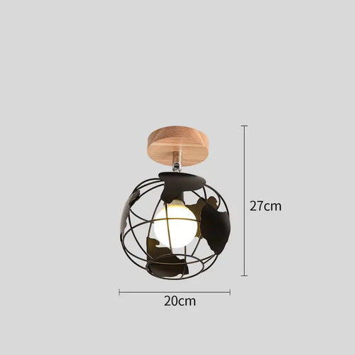 plafonnier led nordique moderne simple en fer triangle - vue 15 sur 18