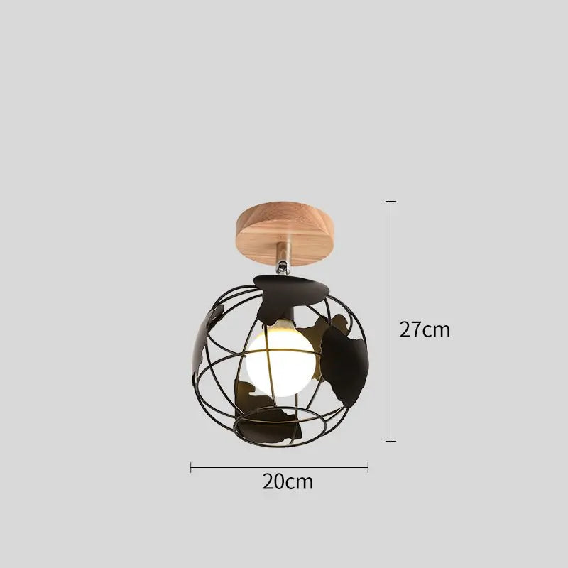 plafonnier led nordique moderne simple en fer triangle - vue 14 sur 18