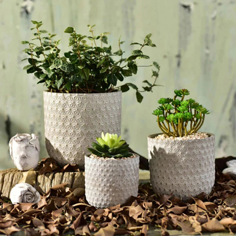 moule en silicone pour pot de fleurs en béton artisanat jardinage - vue 3 sur 7