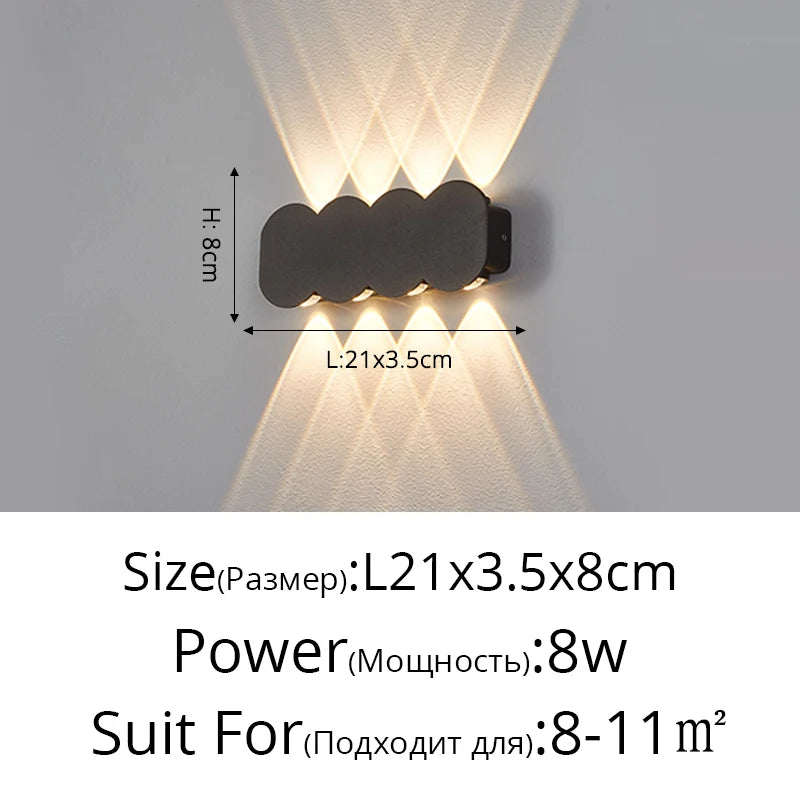 applique murale led moderne imperméable pour extérieur minimaliste - vue 17 sur 18
