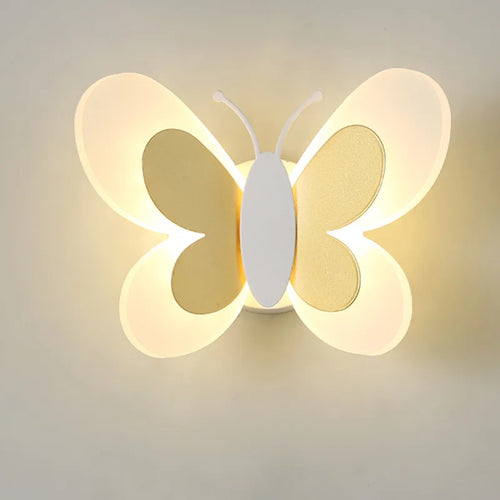 applique murale créative papillon dessin animé lumière led enfants - vue 7 sur 14