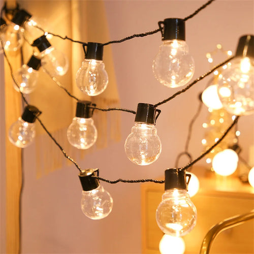 guirlande lumineuse globe 38 led féerique pour décorations extérieures - vue 2 sur 8
