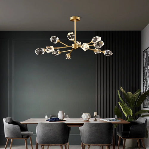 lustre en cristal moderne pour décoration intérieure élégante et luxueuse - vue 5 sur 11