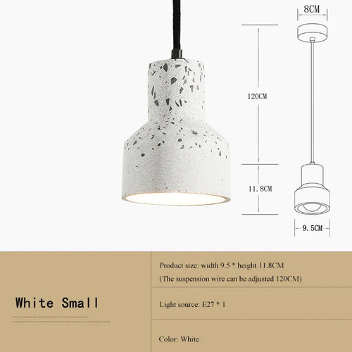 suspension moderne en terrazzo design nordique plusieurs couleurs led - vue 9 sur 28