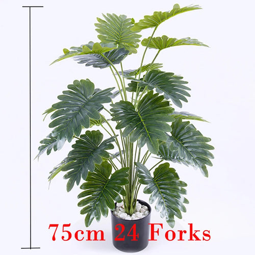 plantes monstera artificielles pour décoration tropicale et festive - vue 2 sur 10