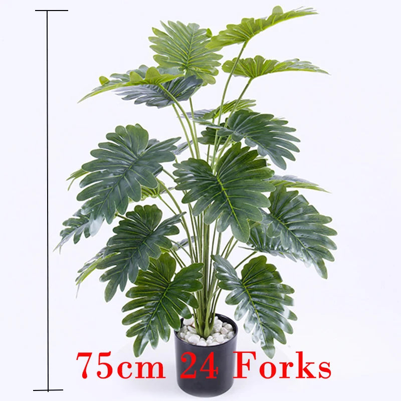 plantes monstera artificielles pour décoration tropicale et festive - vue 2 sur 10