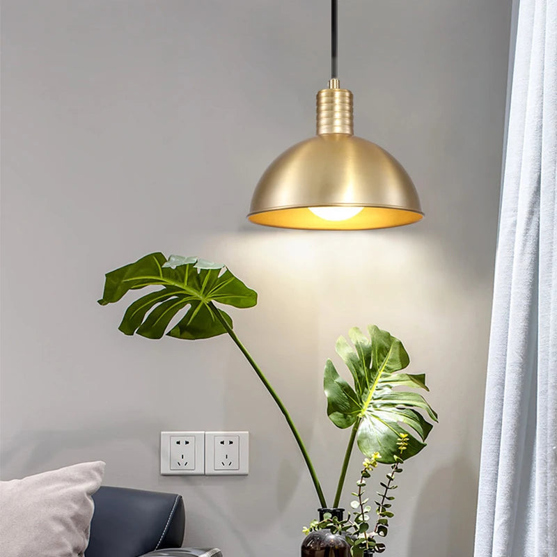 Nordique E27 led lumières or lustres modernes pour chambre cuisine salon loft lampe suspendue étude décoration de la maison luminaire - vue 4 sur 12